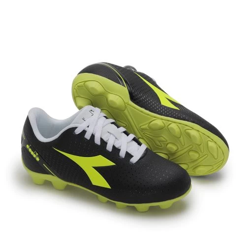 Diadora Pichichi 5 MD Youth Soccer Cleats Black Yellow - Image 3