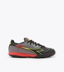 Diadora Brasil Elite Veloce R Turf Soccer Shoe Black Yellow Red