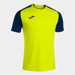 Joma SHORT SLEEVE T-SHIRT ACADEMY IV YELLOW FLUOR NAVY
