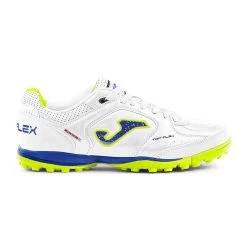 Joma Top Flex Turf Soccer Shoes Mens White Royal Blue Leather 2342