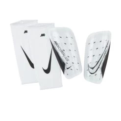 Nike Mercurial Lite Soccer Shinguards With Sleeves White