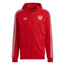 Adidas Men's Arsenal DNA Full-Zip Hoodie Red Gold