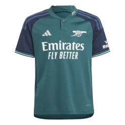 Adidas Youth Arsenal 23/24 Third 3rd Jersey Green Cannon Logo