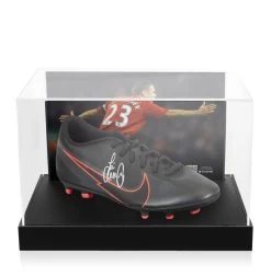 Jamie Carragher Signed Football Boot - Nike - In Acrylic Photo Display Case