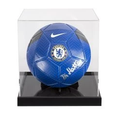 Roberto Di Matteo Signed Chelsea Football - In Acrylic Display Case