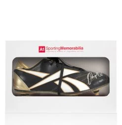 Ryan Giggs Signed Football Boot - Reebok, Black/Gold - Gift Box