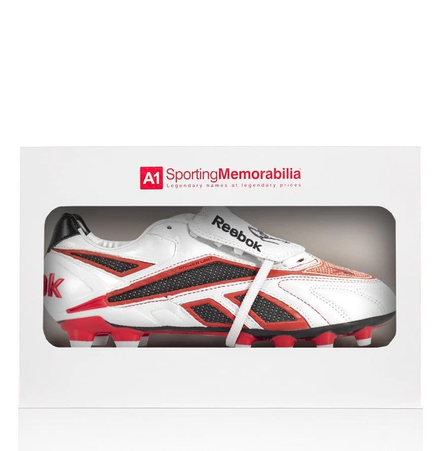 Ryan Giggs Signed Football Boot - Reebok, White/Red - Gift Box