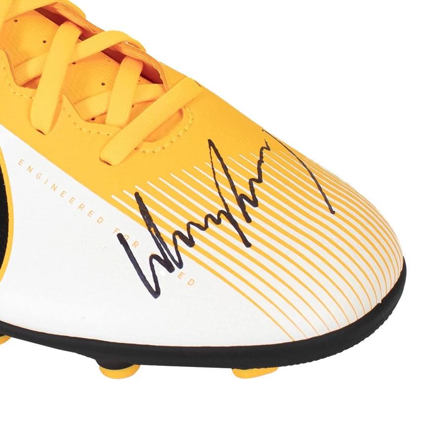 Framed Wayne Rooney Signed Football Boot - Vapor Club FG, Orange/White - Bubble Framed - Image 3