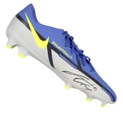 Jack Grealish Signed Football Boot - Nike, Purple/Grey