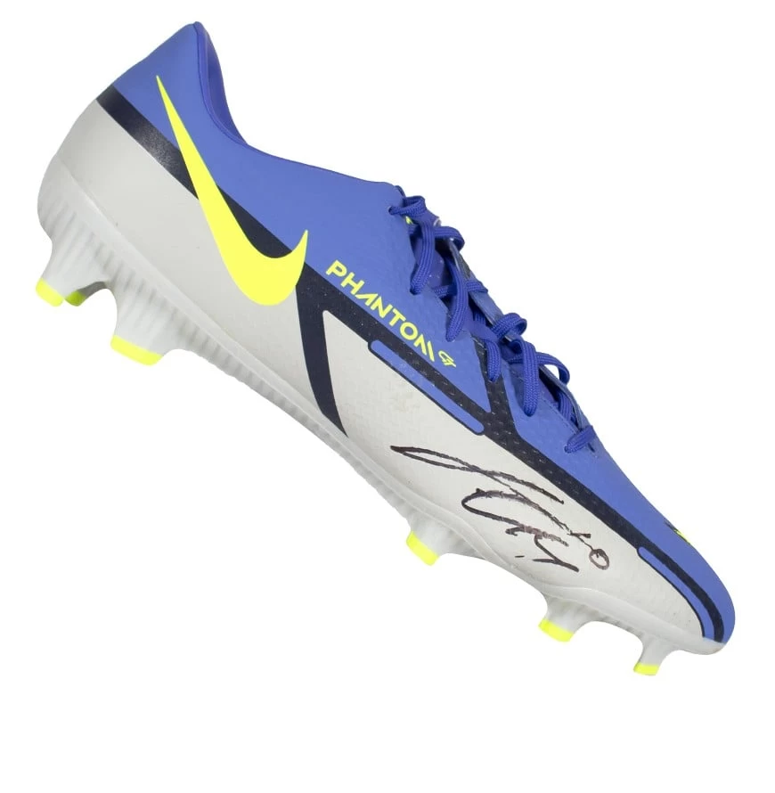 Jack Grealish Signed Football Boot - Nike, Purple/Grey