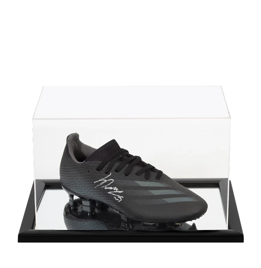 Luis Diaz Signed Football Boot - Adidas, Black - In Acrylic Display Case