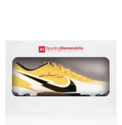 Luka Modric Signed Football Boot - Nike, Orange/Black - Gift Box