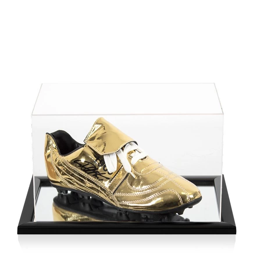 Sir Geoff Hurst Signed Football Boot - Golden 1966 Boot - In Acrylic Display Case