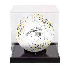 Jack Harrison Signed Leeds United Football - In Acrylic Display Case