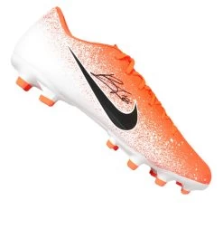 Bruno Fernandes Signed Football Boot - Nike Vapor, Crimson/White