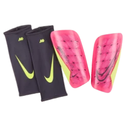 Nike Mercurial Lite Soccer Shinguards With Sleeves Pink Blast
