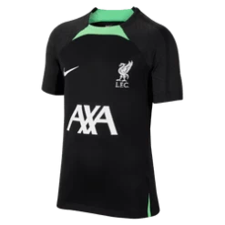 Liverpool FC Strike Big Kids' Nike Dri-FIT Knit Soccer Top Black Green