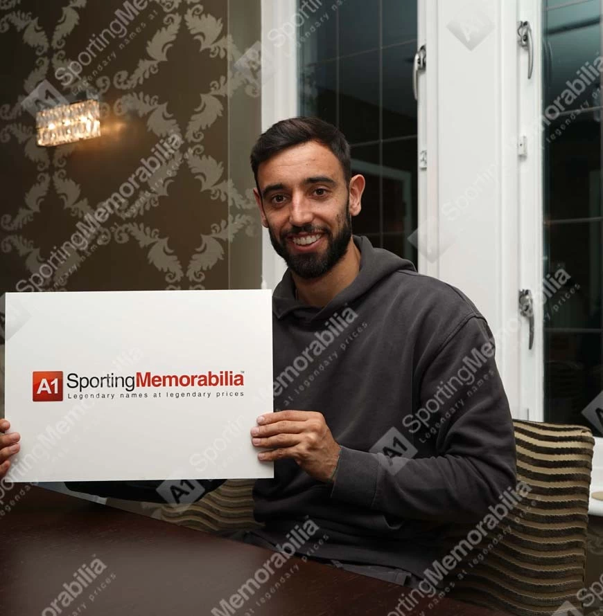 Bruno Fernandes Signed Football Boot - Nike, Yellow - Gift Box - Image 6