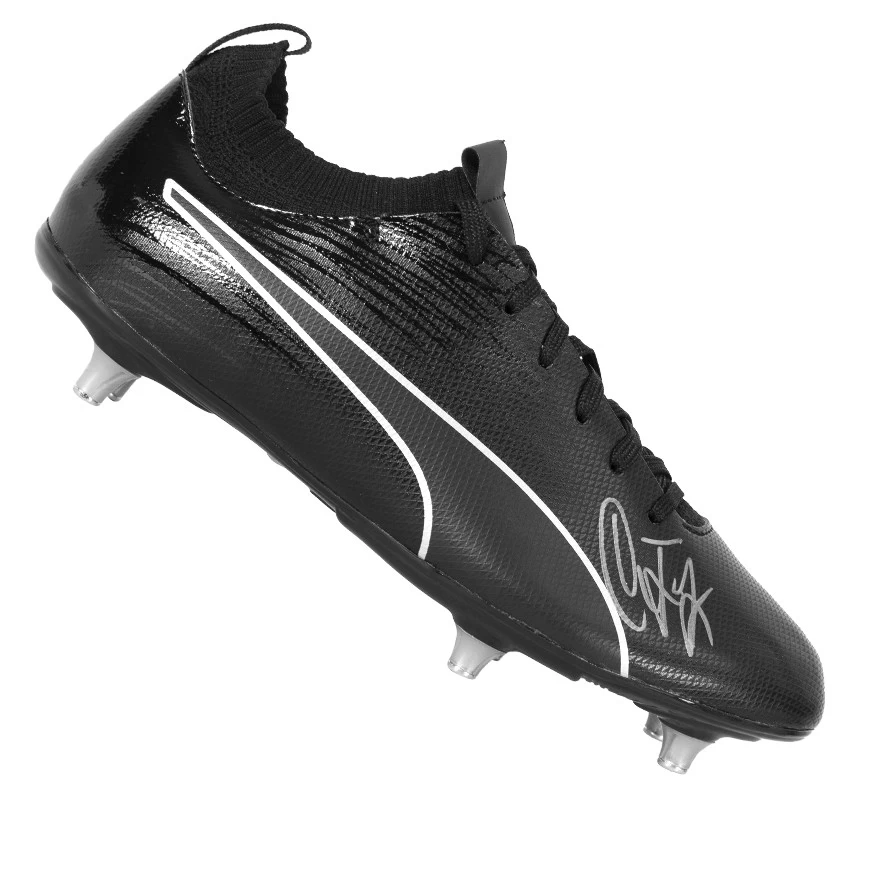 Duncan Ferguson Signed Football Boot - Puma, Black - In Acrylic Display Case - Image 2