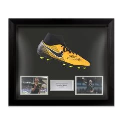 PRE-FRAMED Gary Cahill Signed Football Boot Black Signature - Chelsea