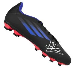 Patrick Kluivert Signed Football Boot - Adidas, Black/Blue