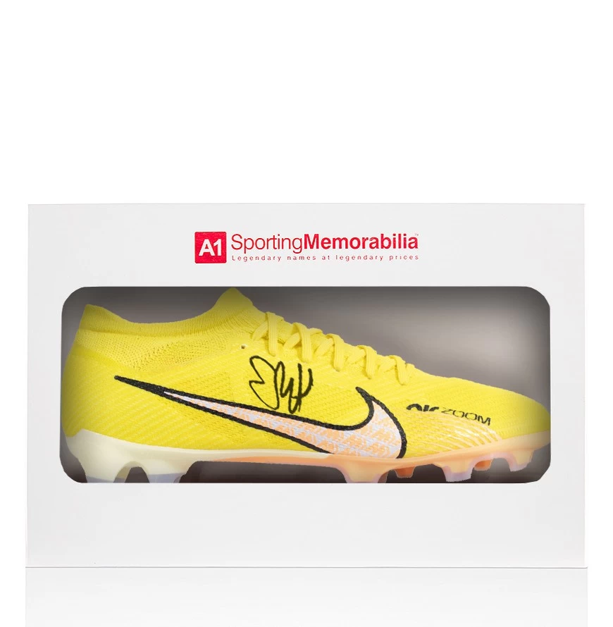 Erling Haaland Signed Football Boot - Yellow Nike Mercurial Superfly - Gift Box