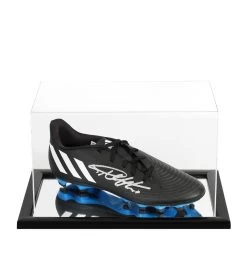 Sir Geoff Hurst Signed Football Boot - Adidas - In Acrylic Display Case