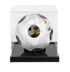 Bruno Fernandes Signed Football - Nike Pitch - In Acrylic Display Case