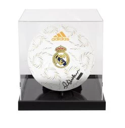David Beckham Signed Football: Real Madrid - In Acrylic Display Case