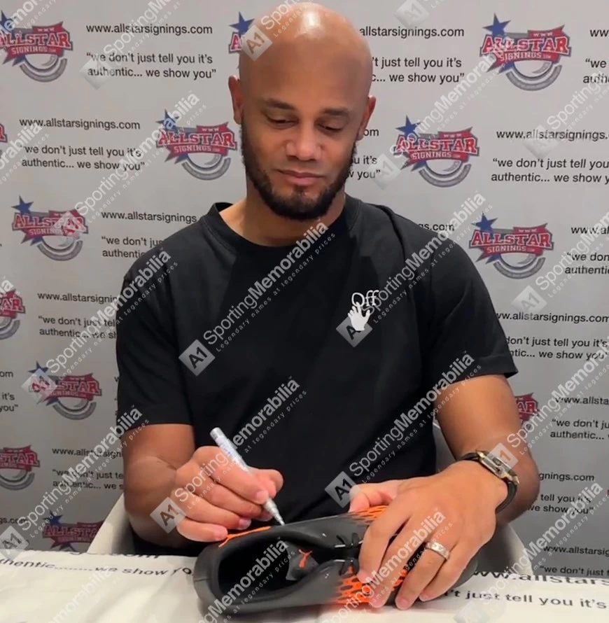 Vincent Kompany Signed Football Boot - Puma, Black - Image 2