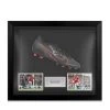 Framed Paul Scholes Signed Football Boot - Nike, Black/Red - Bubble Framed