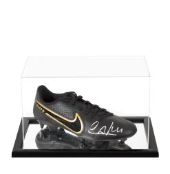 Cafu Signed Football Boot - Nike, Black - In Acrylic Display Case
