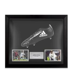 Framed Zinedine Zidane Signed Football Boot - Adidas, Black - Bubble Framed