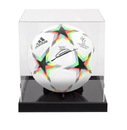 Zinedine Zidane Signed Football: Champions League - In Acrylic Display Case