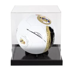 Zinedine Zidane Signed Football: Real Madrid - In Acrylic Display Case