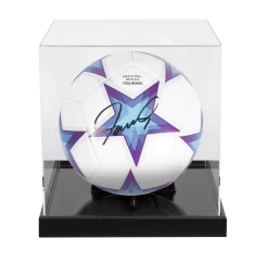 Fernando Torres Signed Football: Champions League - In Acrylic Display Case