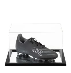 Brian Laudrup Signed Football Boot - Adidas, Black - In Acrylic Display Case