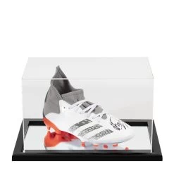 Kalvin Phillips Signed Football Boot - Adidas, White - In Acrylic Display Case