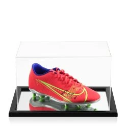 Riyad Mahrez Signed Football Boot - In Acrylic Display Case