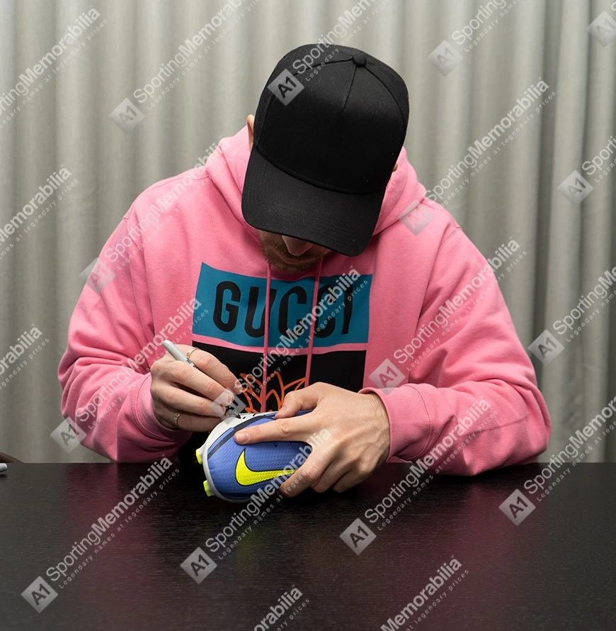 Jack Grealish Signed Football Boot - Nike, Purple/Grey - Image 4