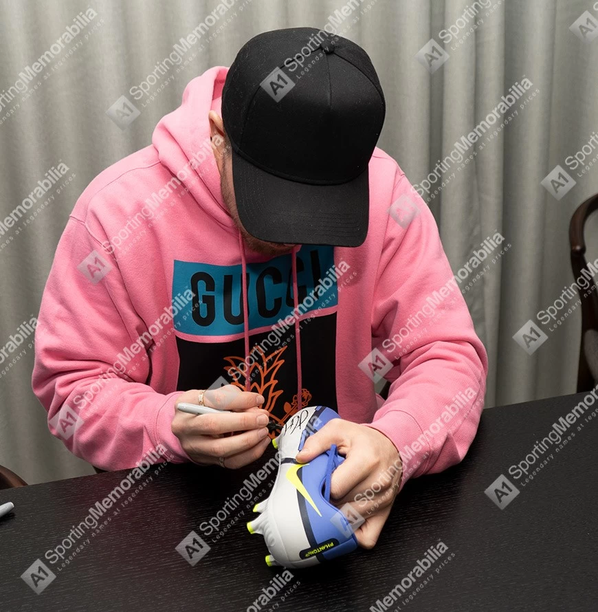 Jack Grealish Signed Football Boot - Nike, Purple/Grey - Image 5