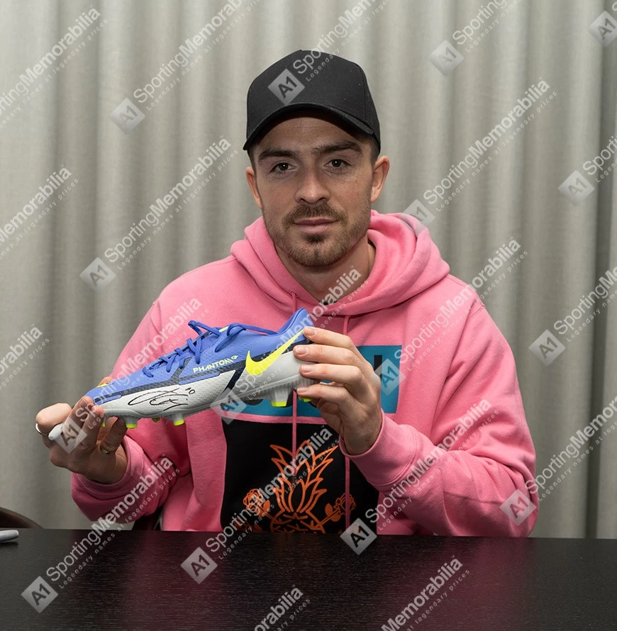 Jack Grealish Signed Football Boot - Nike, Purple/Grey - Image 6