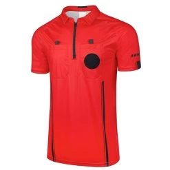 KwikGoal Red Soccer Referee Jersey Short Sleeve