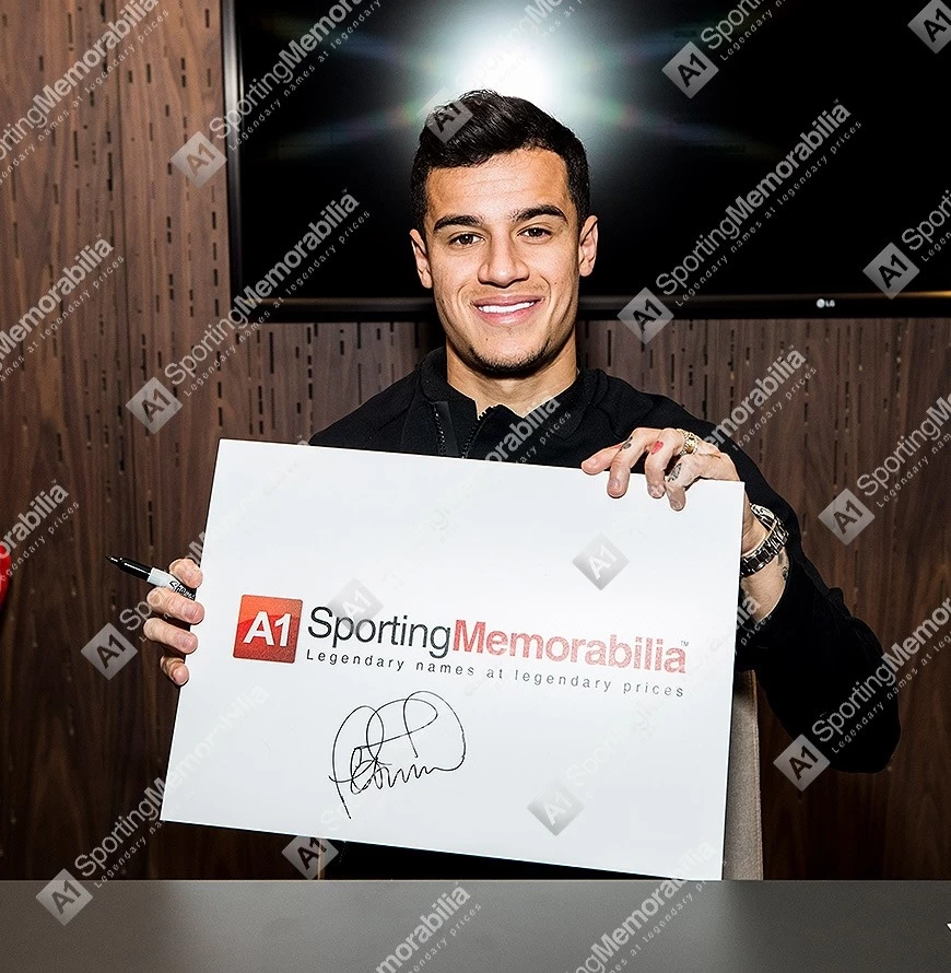 Philippe Coutinho Signed Football Boot - Orange Nike Mercurial - In Acrylic Photo Display Case - Image 4
