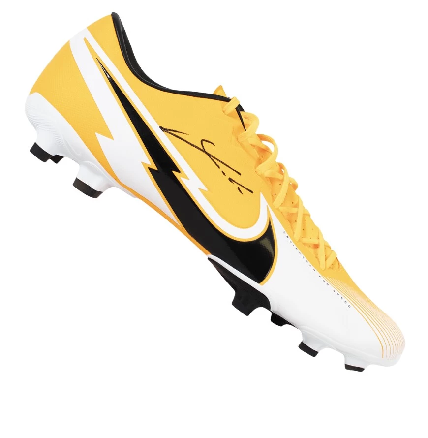 Luka Modric Signed Football Boot - Nike, Orange/Black - In Acrylic Display Case - Image 2