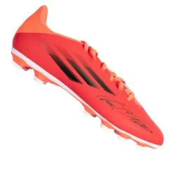 Lukas Podolski Signed Football Boot - Adidas, Red