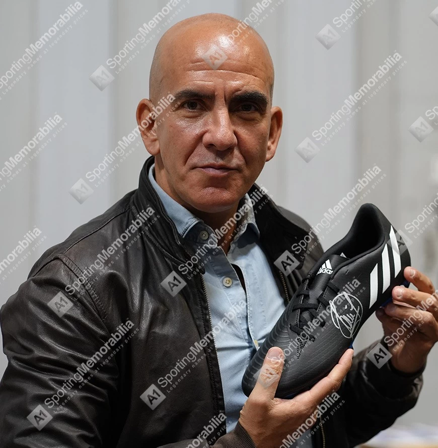 Paolo Di Canio Signed Football Boot - Adidas - In Acrylic Photo Display Case - Image 4