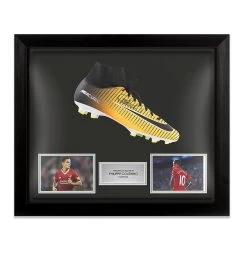PRE-FRAMED Philippe Coutinho Signed Football Boot Orange Nike Mercurial - Liverpool