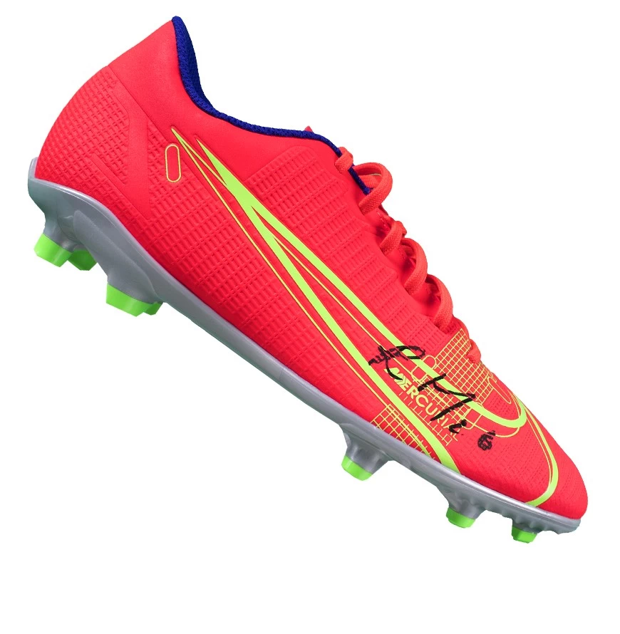 Riyad Mahrez Signed Football Boot - In Acrylic Display Case - Image 2