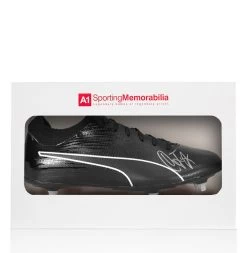 Duncan Ferguson Signed Football Boot - Puma, Black - Gift Box
